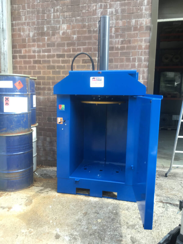 drum crusher in blue