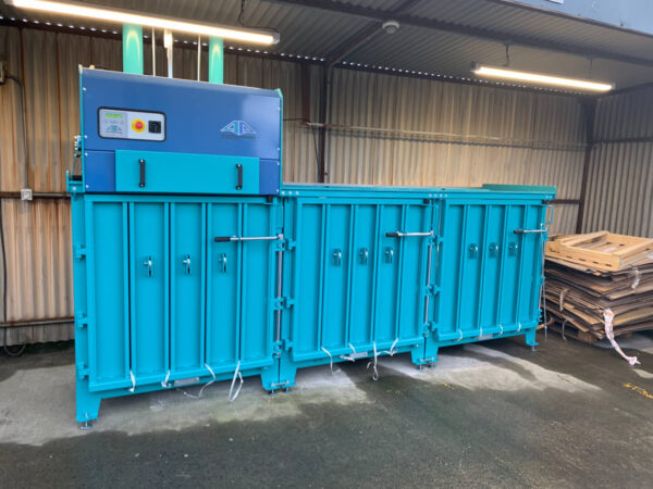 APV200 3, 3 chamber baler installed in out building