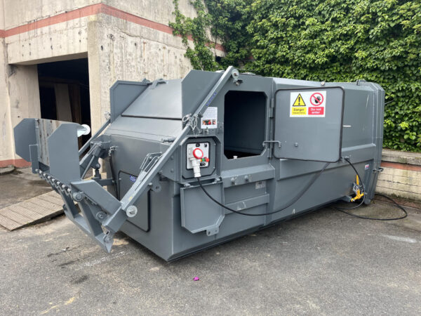 Skip Pack Portable Compactor with Bin Lift and Hand Loading Option