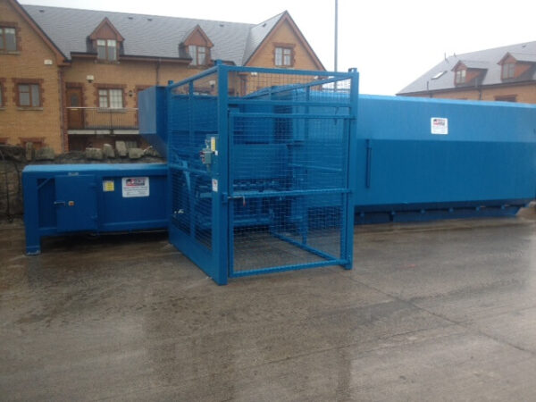 Static with Bin Lift and Safety Cage System
