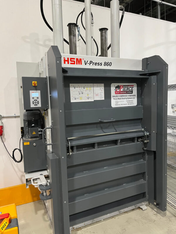 A black/grey 400kg+ baler