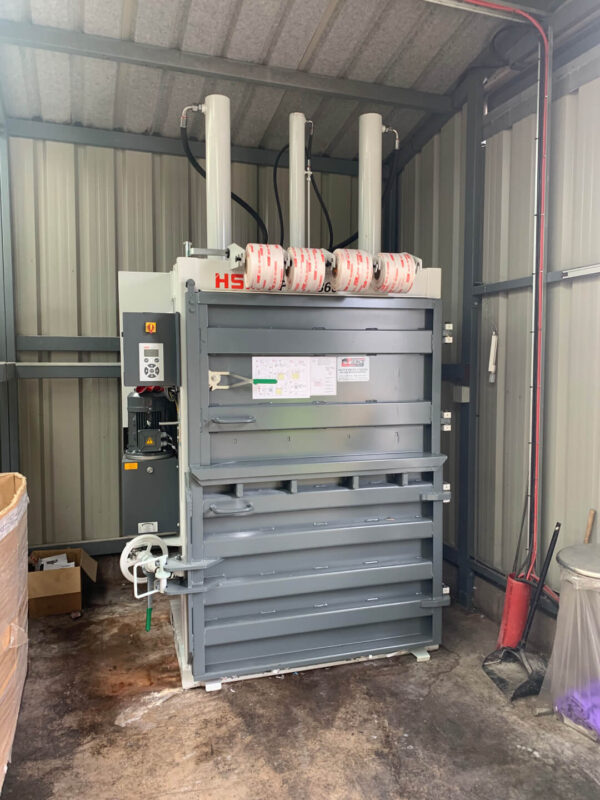 A black/grey 400kg+ baler