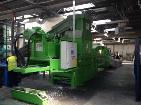 A large Size Horizontal Baler in green
