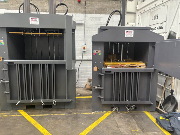 MF150 and MF450 installed side by side for Cardboard and plastic