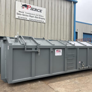Roll-On/Roll-Off Sludge Container With Loading Door Inlet Opened From Ground Level